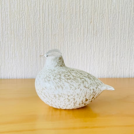 Nuutajärvi/ヌータヤルヴィ/Oiva Toikka/オイバ.トイッカ/ヴィンテージ/ガラス/Birds/Kiruna Ptarmigan/雷鳥