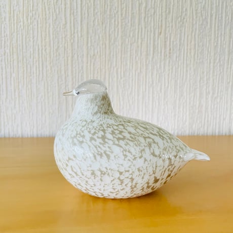 Nuutajärvi/ヌータヤルヴィ/Oiva Toikka/オイバ.トイッカ/ヴィンテージ/ガラス/Birds/Kiruna Ptarmigan/雷鳥
