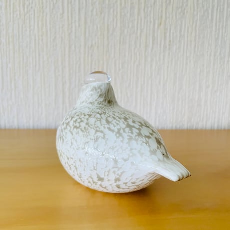 Nuutajärvi/ヌータヤルヴィ/Oiva Toikka/オイバ.トイッカ/ヴィンテージ/ガラス/Birds/Kiruna Ptarmigan/雷鳥