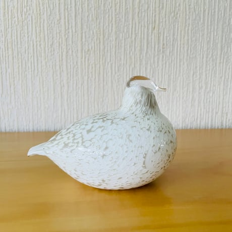 Nuutajärvi/ヌータヤルヴィ/Oiva Toikka/オイバ.トイッカ/ヴィンテージ/ガラス/Birds/Kiruna Ptarmigan/雷鳥