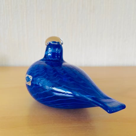 Nuutajärvi/ヌータヤルヴィ/Oiva Toikka/オイバ.トイッカ/Birds/バード/Sinisulka/ブルー/L:14cm