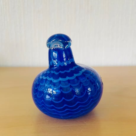 Nuutajärvi/ヌータヤルヴィ/Oiva Toikka/オイバ.トイッカ/Birds/バード/Sinisulka/ブルー/L:14cm