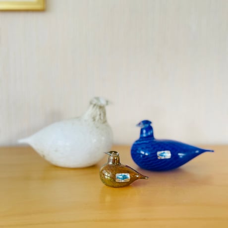 Nuutajärvi/ヌータヤルヴィ/Oiva Toikka/オイバ.トイッカ/Birds/バード/Sinisulka/ブルー/L:14cm