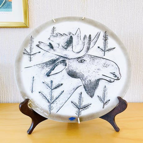 Nuutajärvi/ヌータヤルヴィ/Oiva Toikka/オイバ.トイッカ/Fauna Fennika/ファウナ.フェンニカ/ウォールプレート/ヘラジカ