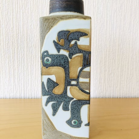 Royal Copenhagen/ロイヤルコペンハーゲン/Baca/バッカシリーズ/Johanne Gerber/ヨハンネ ゲーベル/トリさん柄フラワーベース/22,5cm