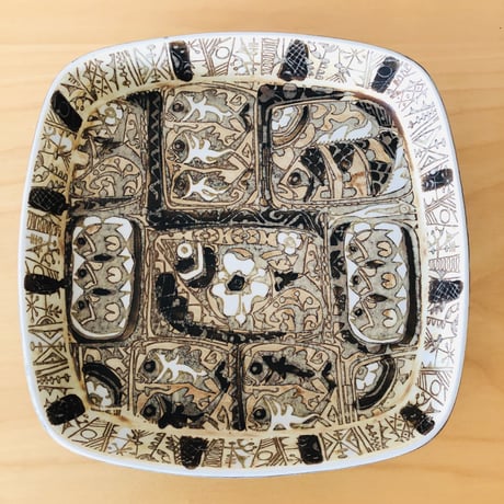 Royal Copenhagen/ロイヤルコペンハーゲン/Baca/バッカ/Nils Thorson/ニルス.トーソン‘スクウエアトレイ/22cm x22xm/L-サイズ
