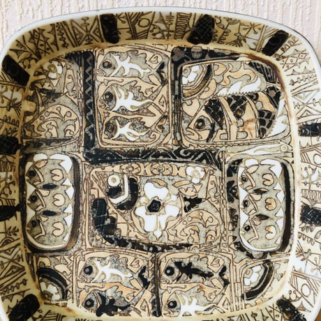 Royal Copenhagen/ロイヤルコペンハーゲン/Baca/バッカ/Nils Thorson/ニルス.トーソン‘スクウエアトレイ/22cm x22xm/L-サイズ