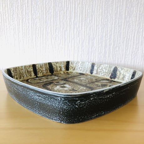 Royal Copenhagen/ロイヤルコペンハーゲン/Baca/バッカ/Nils Thorson/ニルス.トーソン‘スクウエアトレイ/22cm x22xm/L-サイズ