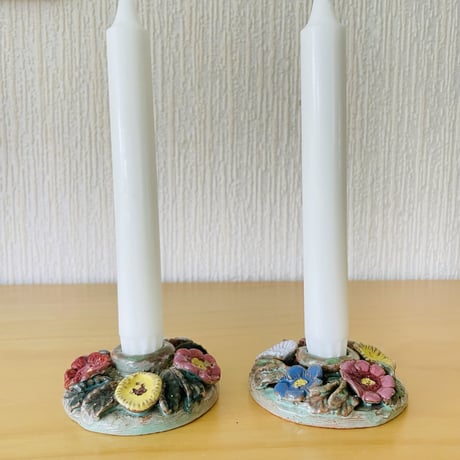 Rutebo Leksand/ルーテボー レイクサンド/Rut Carla-Landström/お花のキャンドルホルダー/2個セット