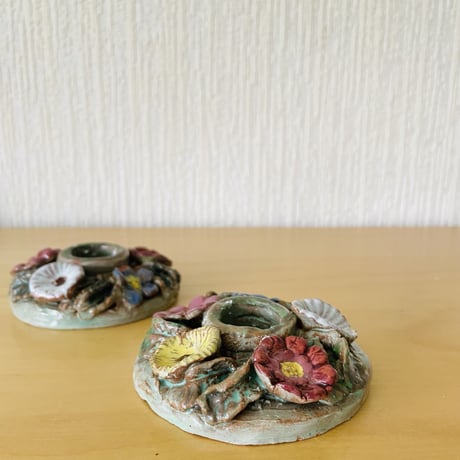 Rutebo Leksand/ルーテボー レイクサンド/Rut Carla-Landström/お花のキャンドルホルダー/2個セット