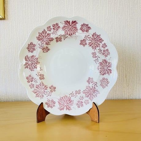 Uppsala Ekeby Gefle/ウプサラエケビー ゲフレ/Vinranka/ヴィンランカ/スープ、パスタプレート/レッド/25cm-01