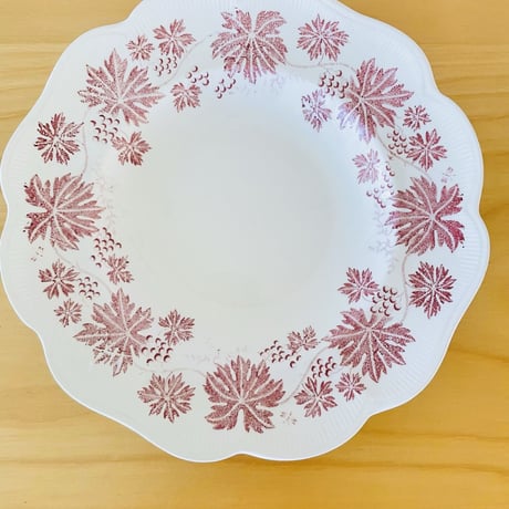Uppsala Ekeby Gefle/ウプサラエケビー ゲフレ/Vinranka/ヴィンランカ/スープ、パスタプレート/レッド/25cm-01