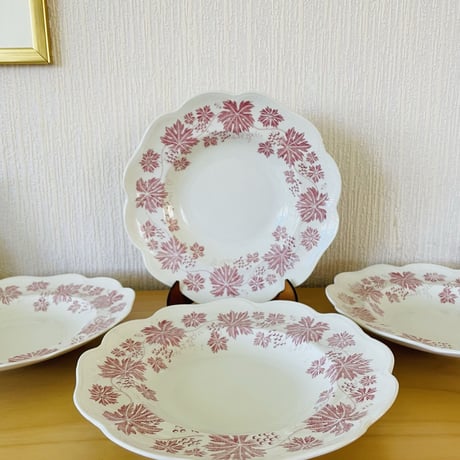 Uppsala Ekeby Gefle/ウプサラエケビー ゲフレ/Vinranka/ヴィンランカ/スープ、パスタプレート/レッド/25cm-01