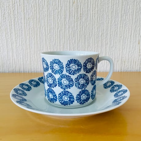 Uppsala Ekeby Karlskorna/ウプサラエケビー.カールスコーナ/ティーカップ&ソーサー,プレート３点セット/6042モデル