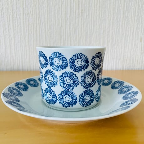 Uppsala Ekeby Karlskorna/ウプサラエケビー.カールスコーナ/ティーカップ&ソーサー,プレート３点セット/6042モデル