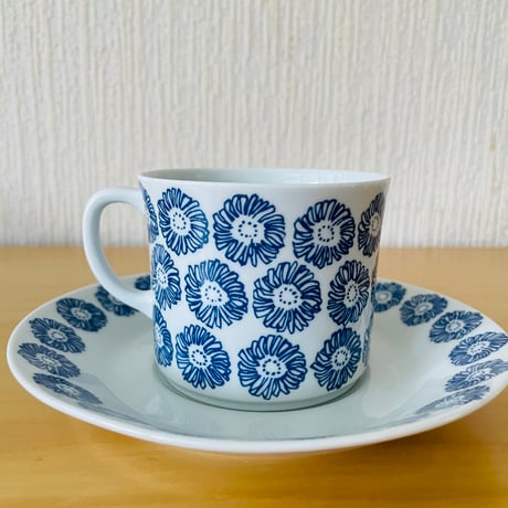 Uppsala Ekeby Karlskorna/ウプサラエケビー.カールスコーナ/ティーカップ&ソーサー,プレート３点セット/6042モデル